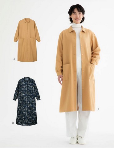 おとな・羽織りにもなる シャツワンピース(型紙)