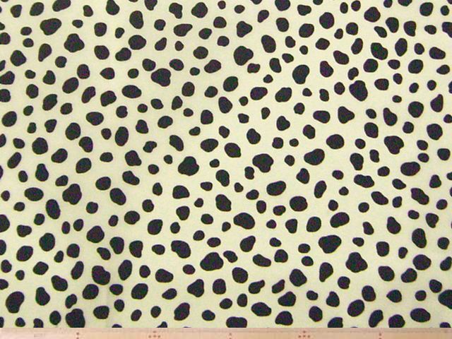 ダルメシアン柄・撥水ナイロンオックスプリント(白×黒)